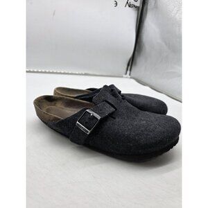 Birkenstock Boston Shoes Mens Size 42 Wool Felt Slip On Clogs Material Damage
